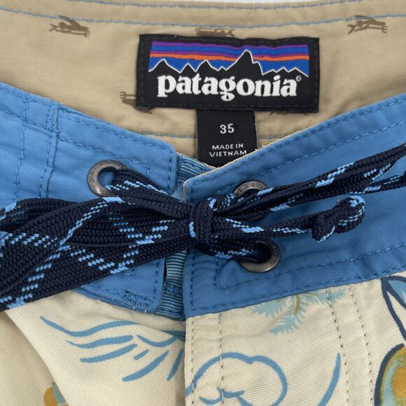 Patagonia Unlined Swim Trunks Shorts Mens 35 Multicolor Pocket Style 86730 - Picture 2 of 9